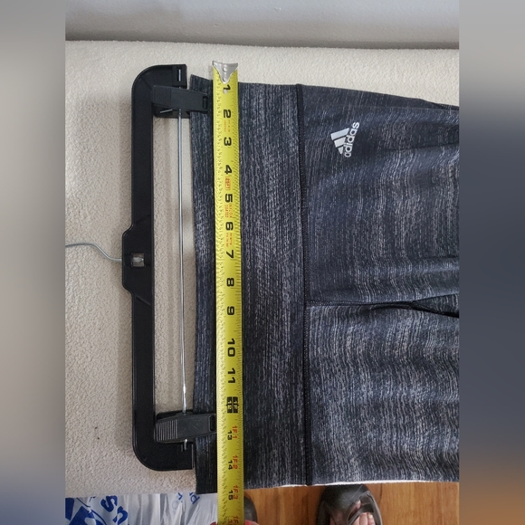 Adidas Climalite Charcoal Capri Leggings Size M Mid Rise - Picture 5 of 7